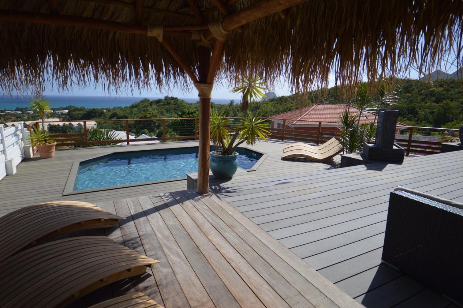 La Villa Coconut Vue A 180° Mer Rocher Du Diamant Le Diamant Extérieur photo